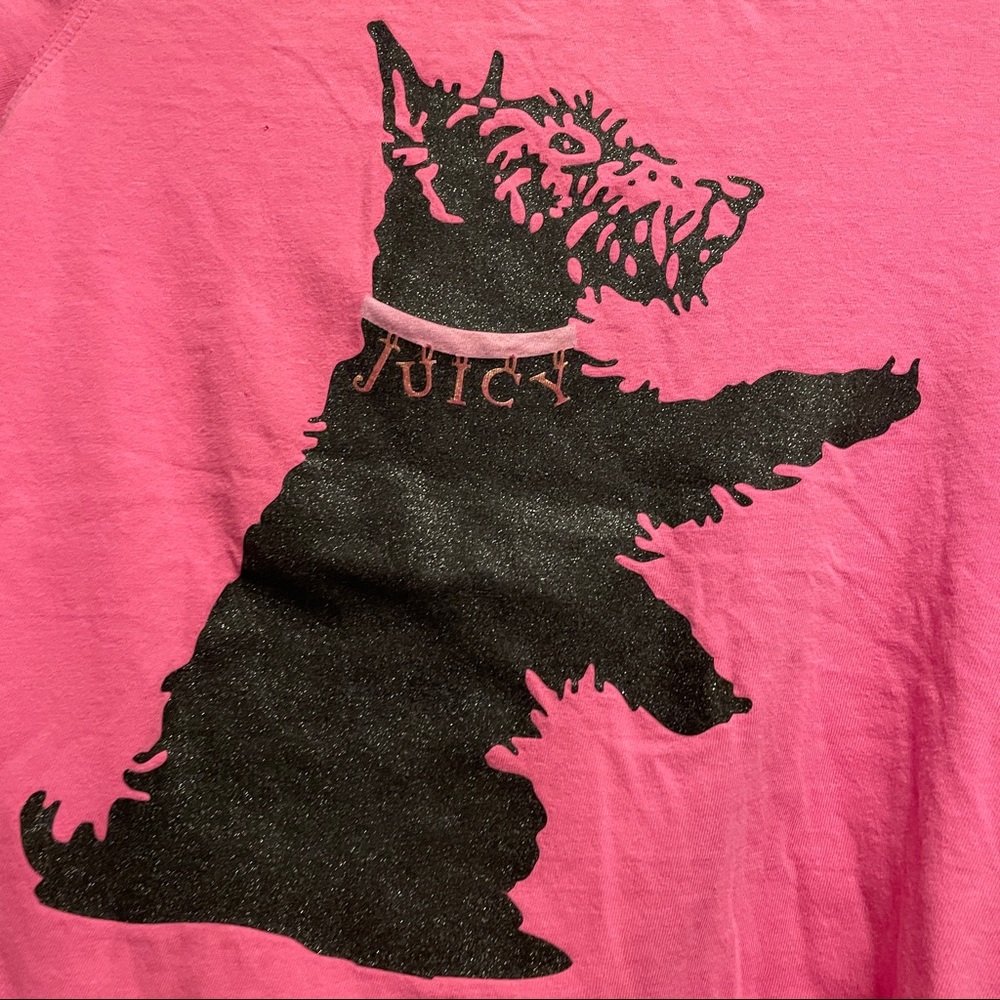 JUICY COUTURE ICONIC TERRIER PINK BABY TEE - Picture 4 of 7